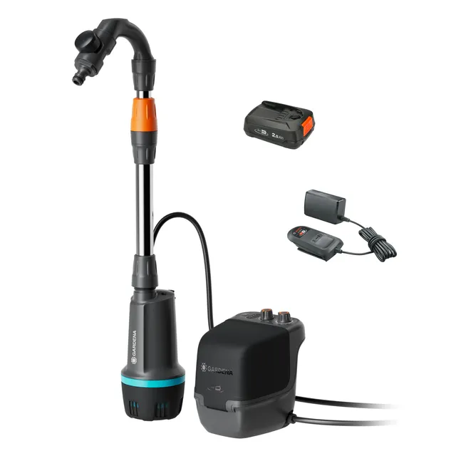 gardena-akku-regenfasspumpe-2400-comfortautomatic-18v-p4a-ready-to-use-set-14605 image 1