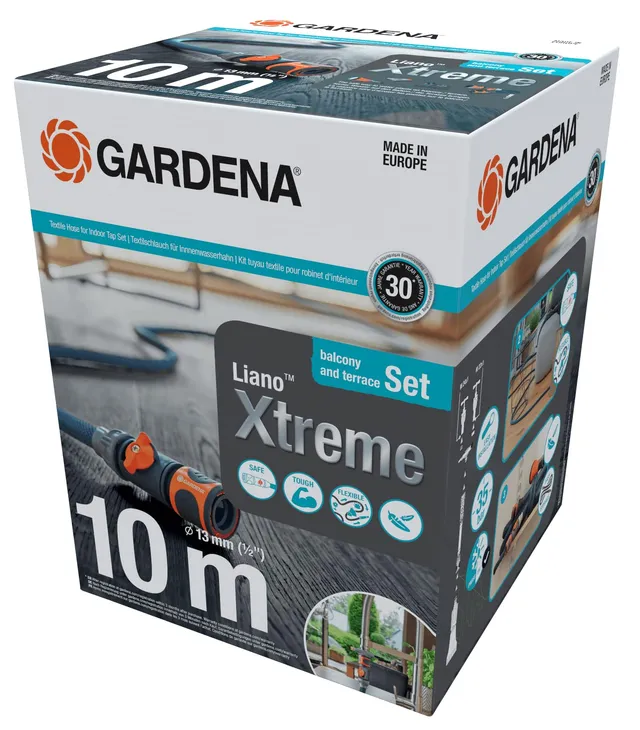 gardena-liano-xtreme-textilschlauch-set-1-2-10-m-mit-indoor-adapter-und-bew-sser image 1