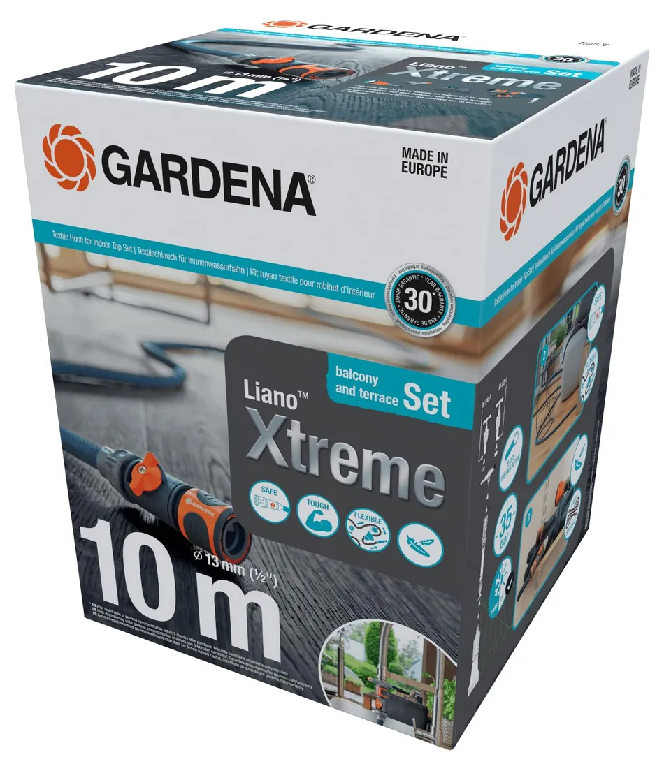 gardena-liano-xtreme-textilschlauch-set-1-2-10-m-mit-indoor-adapter-und-bew-sser image 1