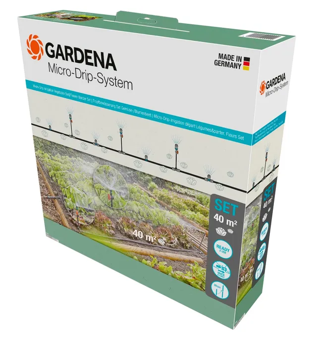 gardena-micro-drip-system-tropfbew-sserung-set-gem-se-blumenbeet-40-m-starterset image 1