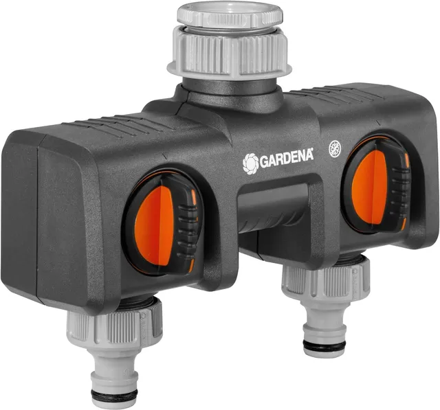 gardena-2-wege-verteiler-8193-20-wasserhahn-verteiler-f-r-2-ger-te-regulier-und- image 1