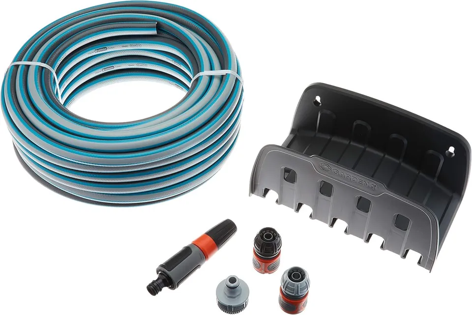 gardena-wandschlauchhalter-set-mit-20-m-classic-schlauch-13-mm-1-2-zoll-schlauch image 1