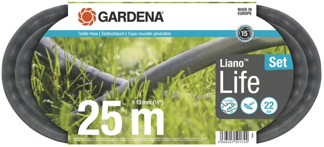 gardena-liano-life-1-2-zoll-textilschlauch-25-m-set-18455-20-hochflexibler-garte image 1
