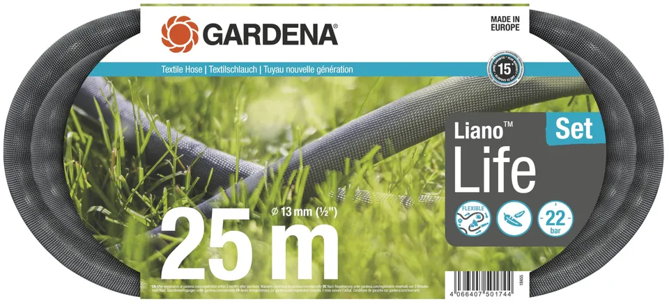 gardena-liano-life-1-2-zoll-textilschlauch-25-m-set-18455-20-hochflexibler-garte image 1