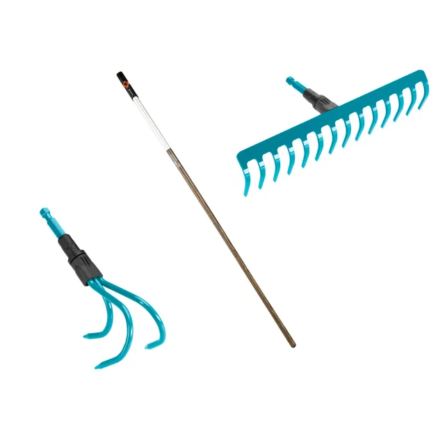gardena-combisystem-bodenpflege-set-mit-rechen-36-cm-grubber-und-130-cm-holzstie image 1