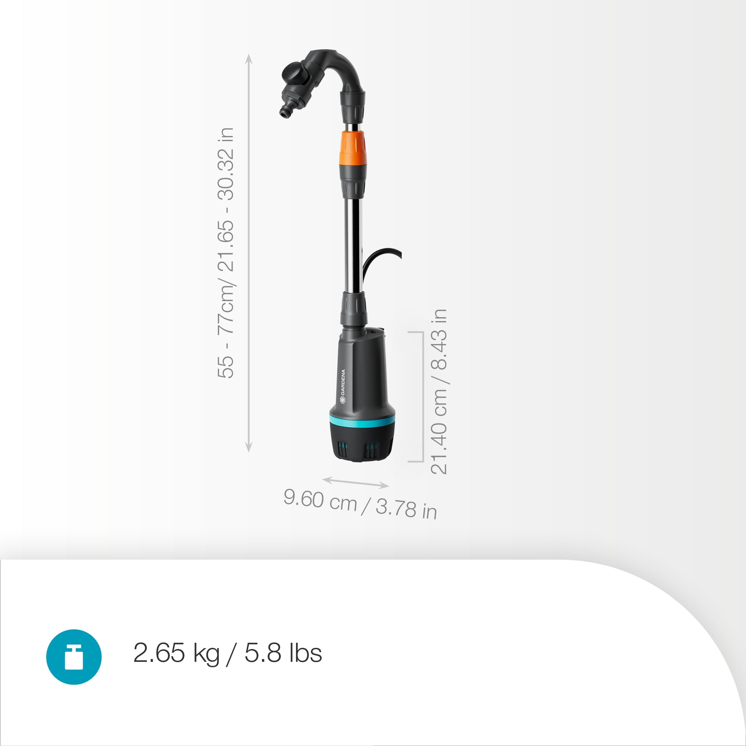 gardena-akku-regenfasspumpe-2400-comfortautomatic-18v-p4a-ready-to-use-set-14605 image 8