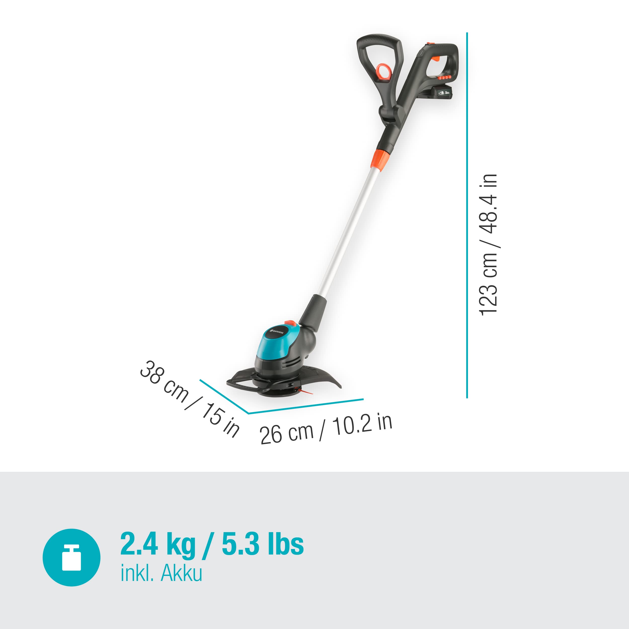 gardena-akku-rasentrimmer-easycut-23-18v-p4a-ready-to-use-set-kabelloser-trimmer image 7