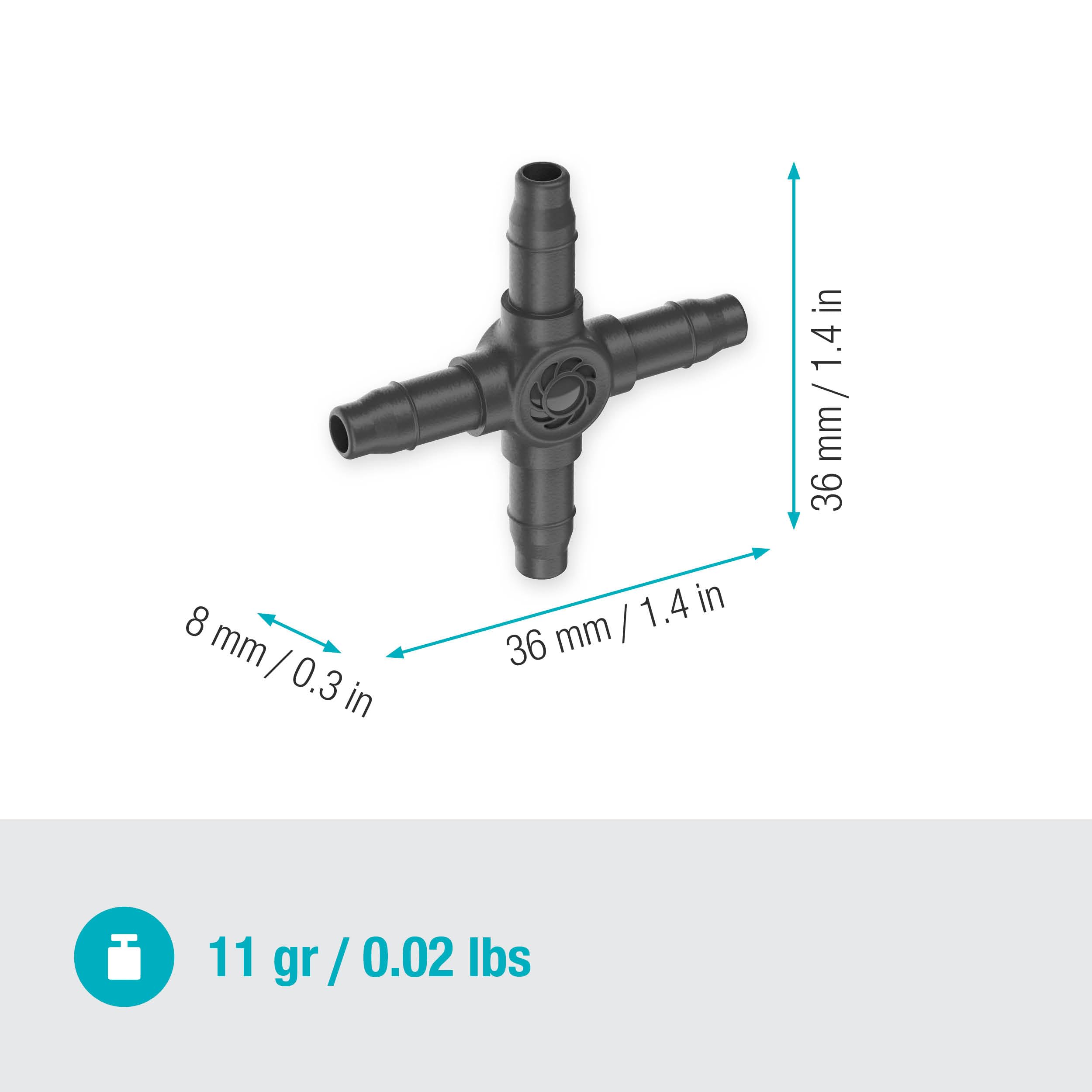 gardena-micro-drip-system-kreuzst-ck-4-6-mm-3-16-zoll-knickfreie-abzweigung-10er image 4