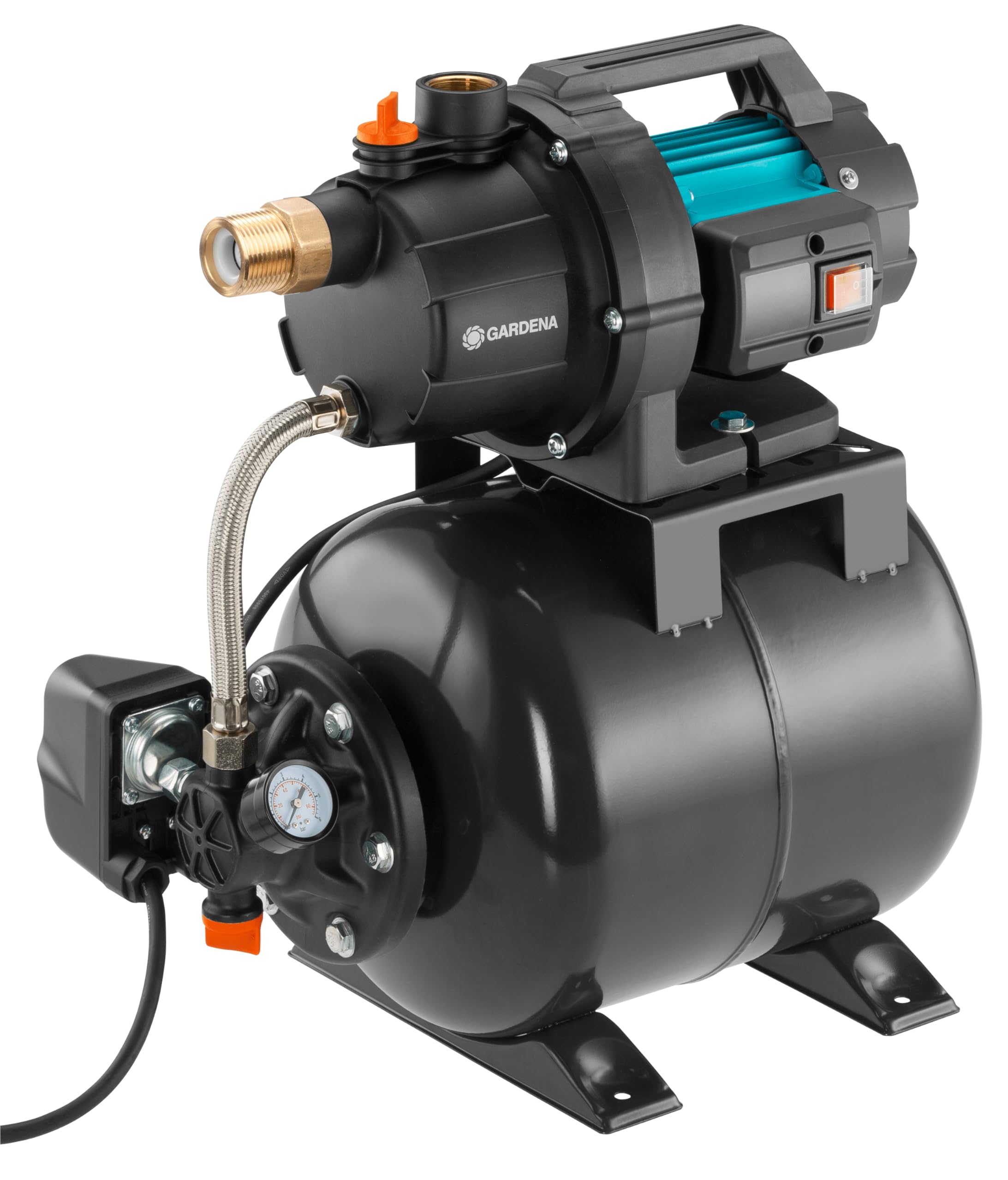 gardena-hauswasserwerk-3700-4-09023-20-brauchwasser-pumpe-mit-19-l-tank-800-w-mo image 1