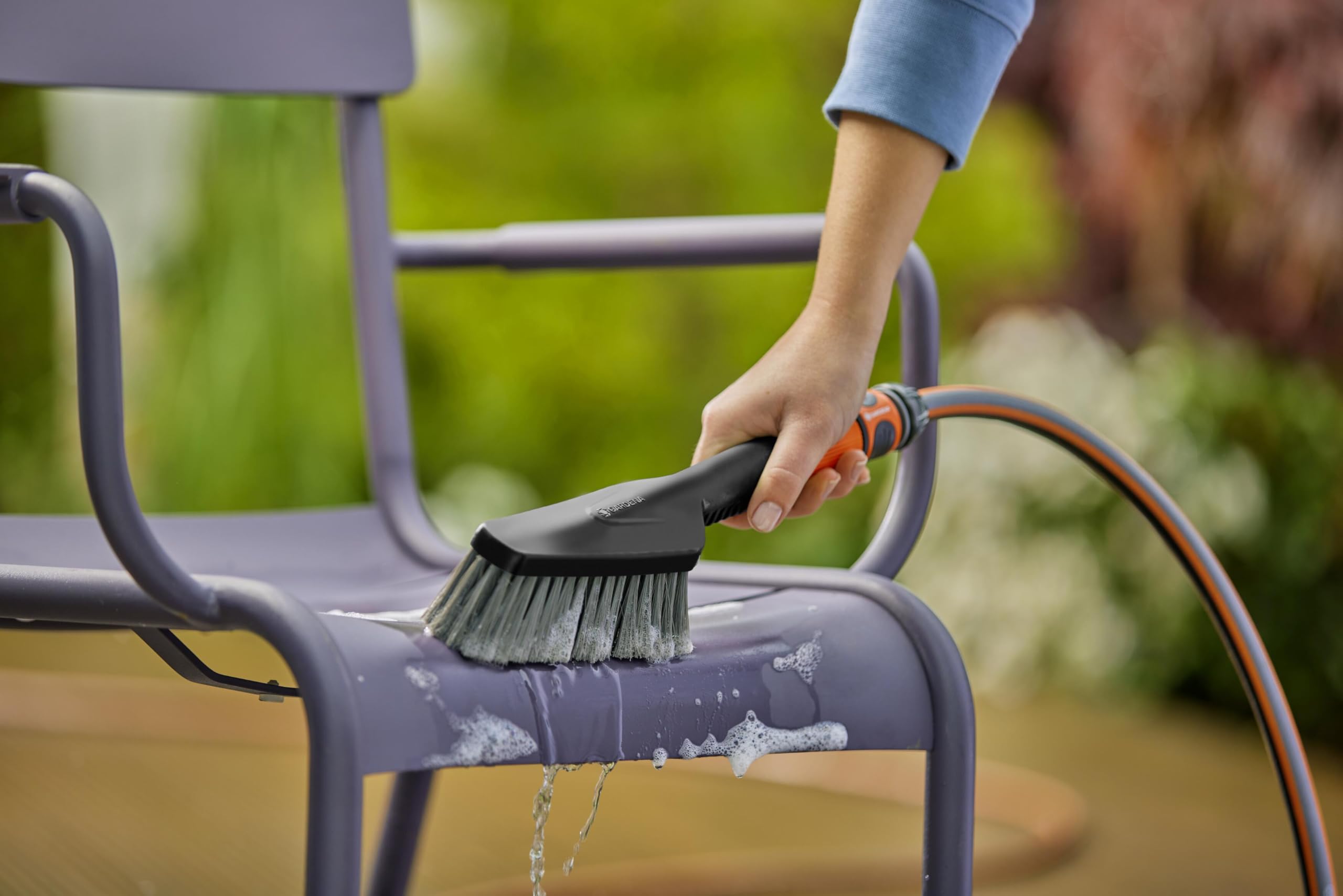 gardena-cleansystem-handb-rste-s-soft-handwaschb-rste-mit-schlauchanschluss-flac image 2