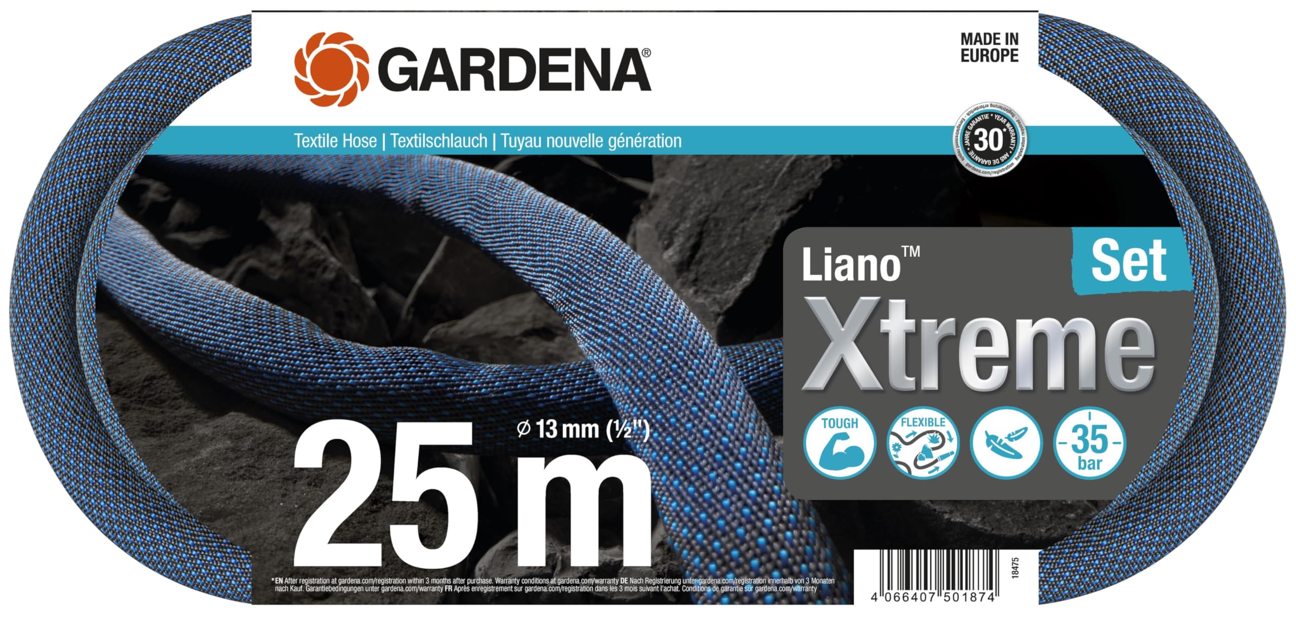 gardena-liano-xtreme-1-2-25-m-textil-gartenschlauch-set-18475-20-extrem-robust-3 image 1