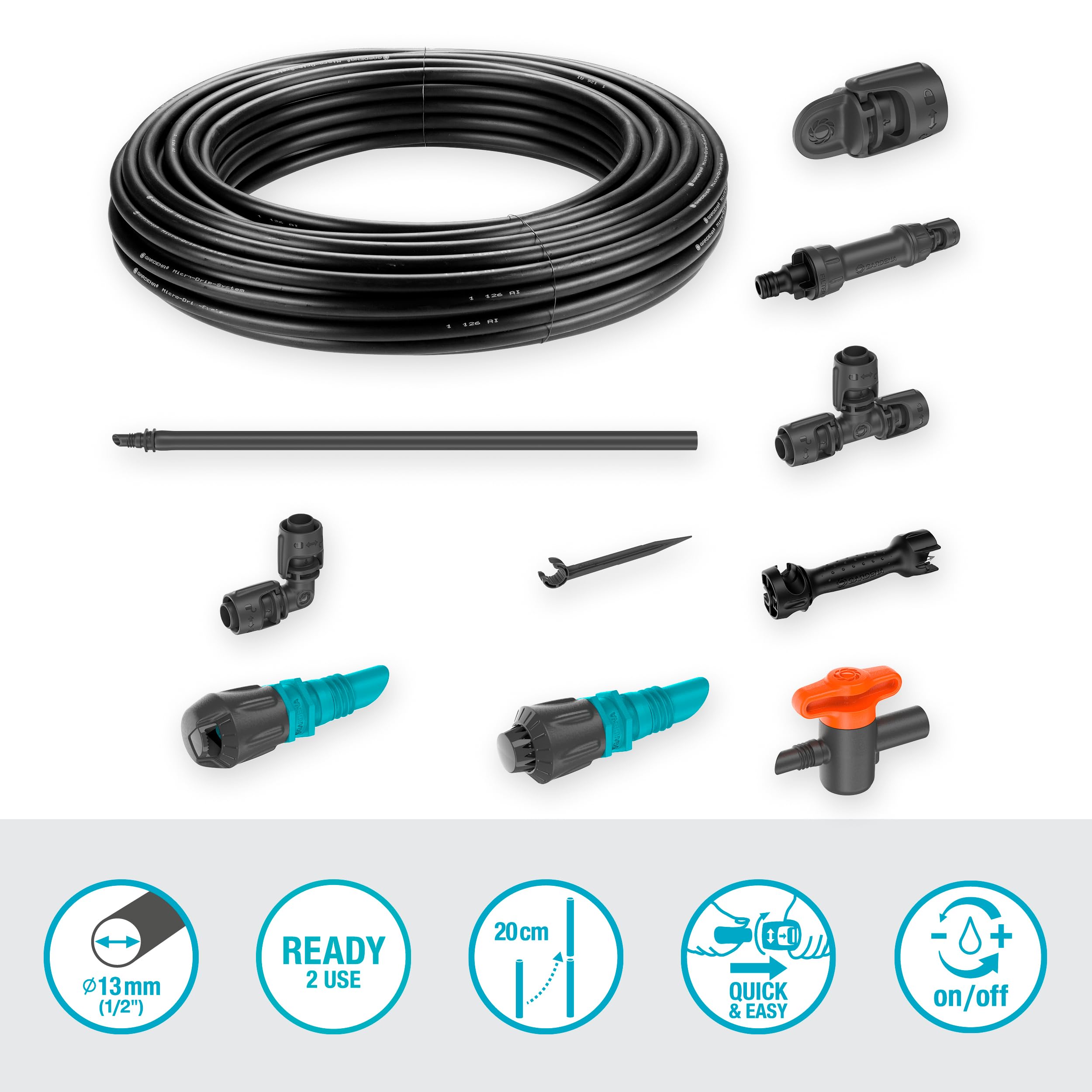 gardena-micro-drip-system-tropfbew-sserung-set-gem-se-blumenbeet-40-m-starterset image 2