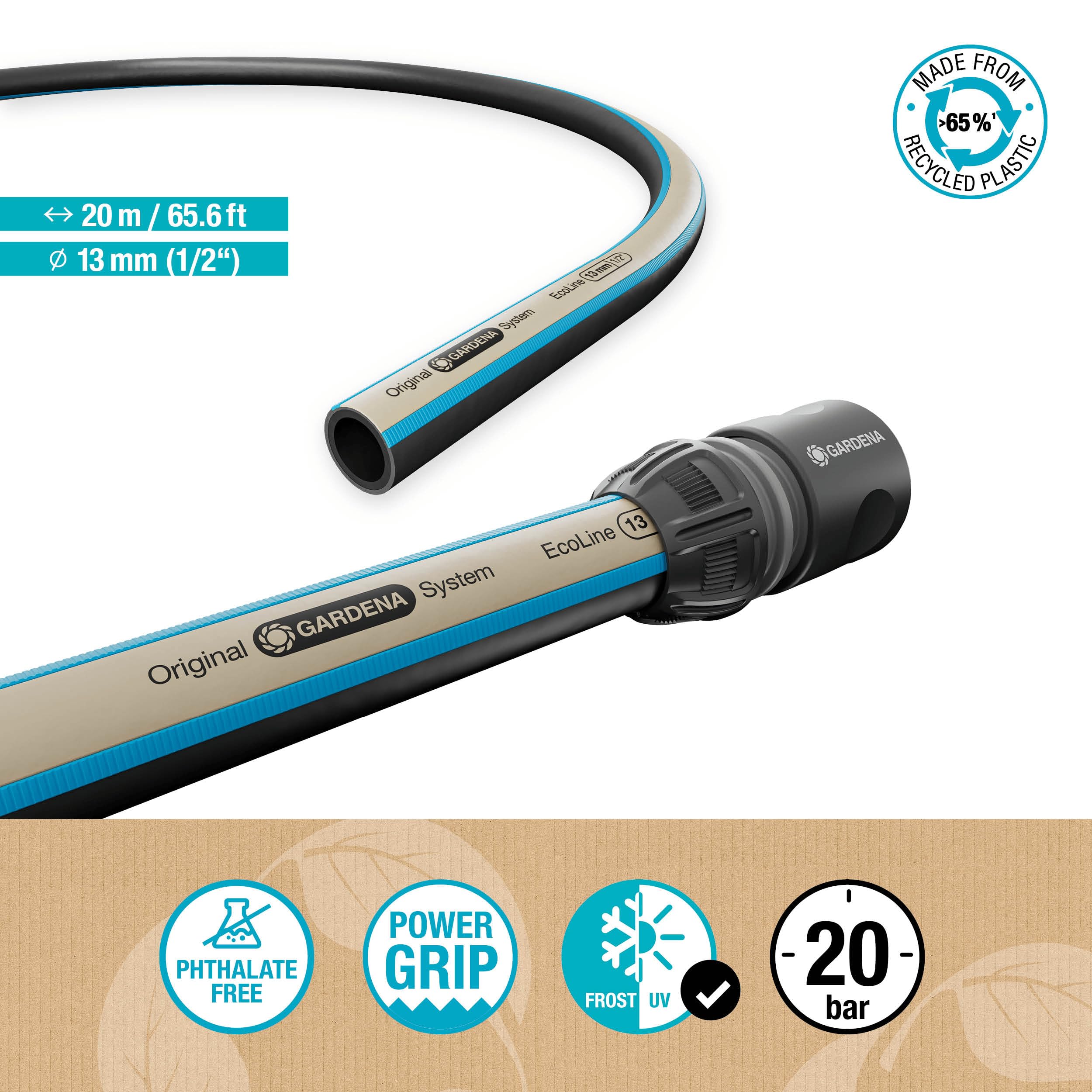 gardena-ecoline-gartenschlauch-1-2-zoll-20-m-ohne-systemteile-nachhaltiger-schla image 2