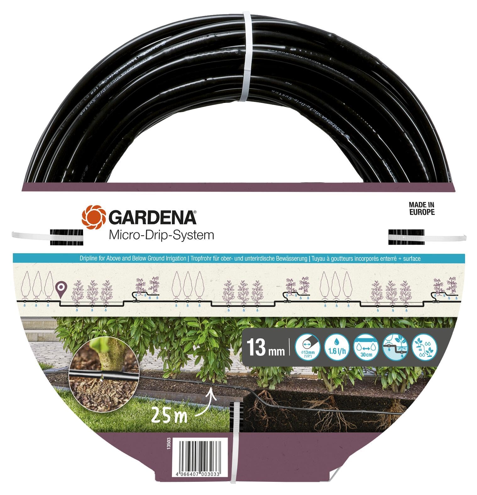 gardena-micro-drip-system-tropfrohr-1-6-l-h-25-m-13503-20-tropfbew-sserungsrohr- image 1