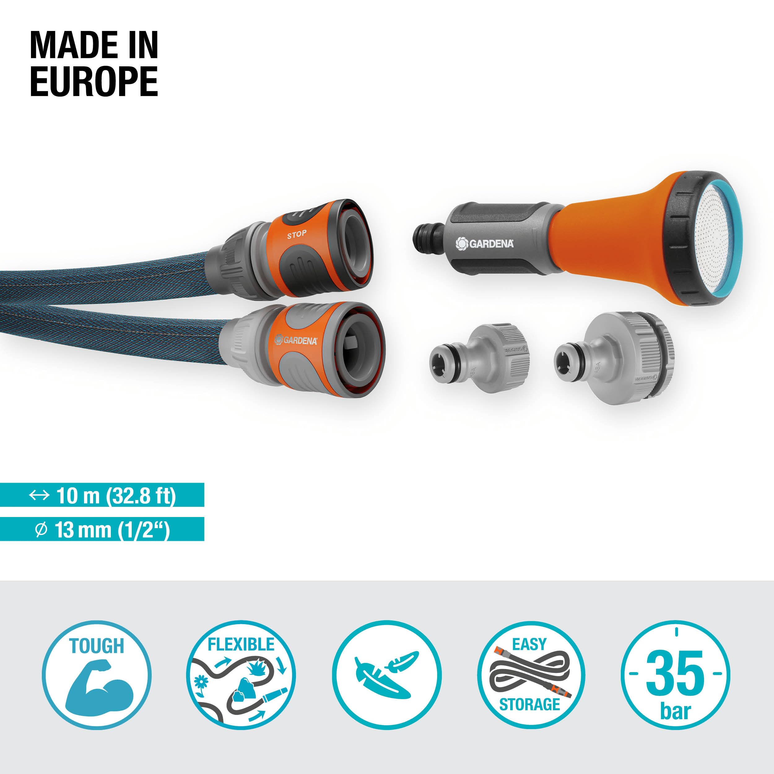 gardena-liano-xtreme-1-2-zoll-textilschlauch-set-18460-20-10-m-f-r-indoor-wasser image 2