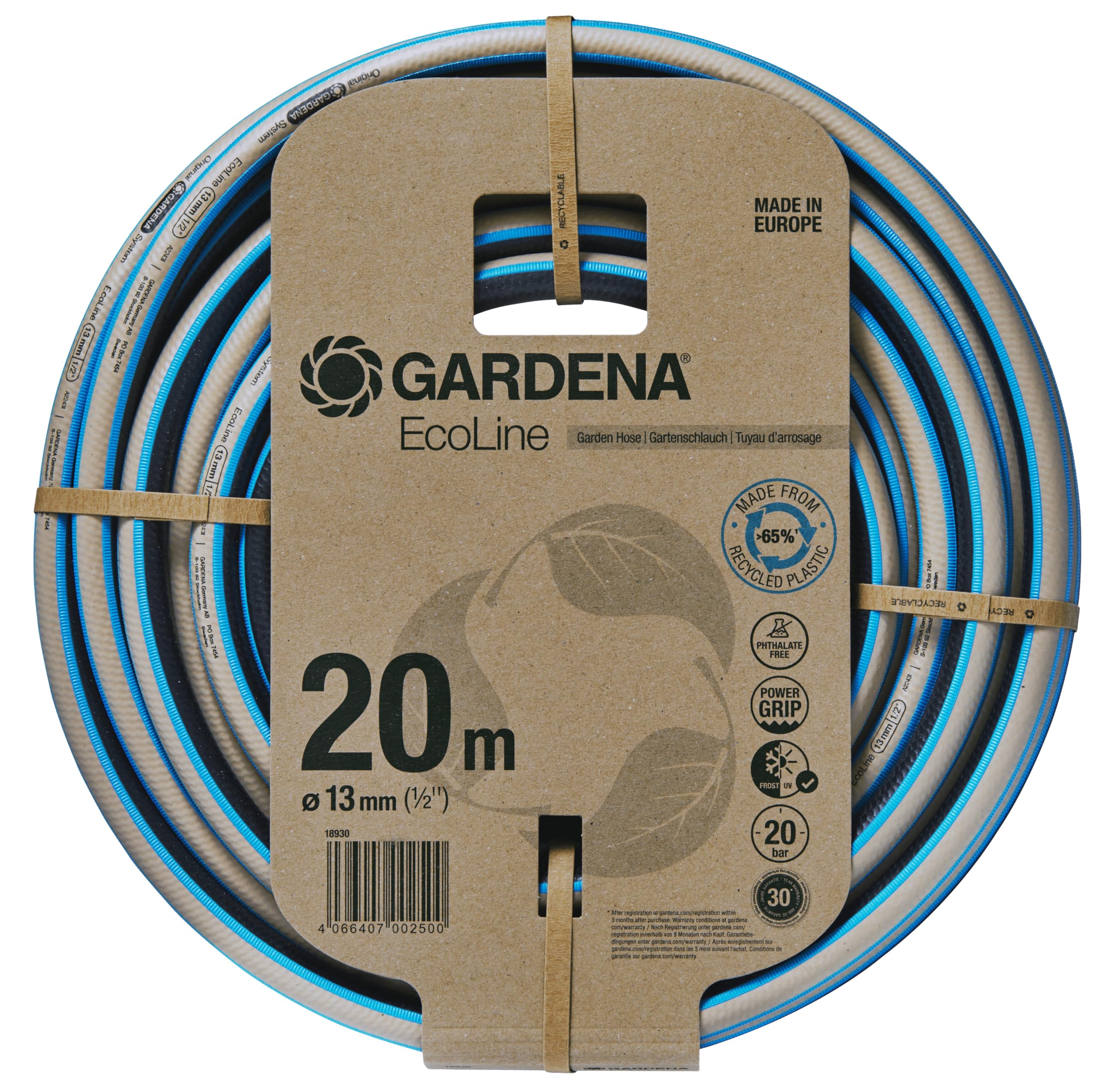gardena-ecoline-gartenschlauch-1-2-zoll-20-m-ohne-systemteile-nachhaltiger-schla image 1