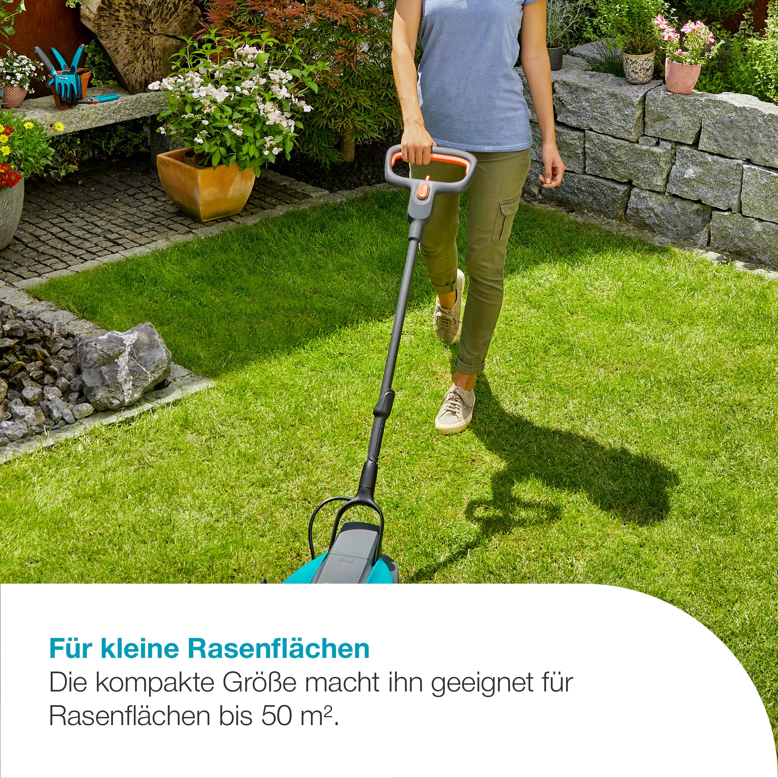 gardena-akku-rasenm-her-handymower-22-18v-p4a-ready-to-use-set-kabelloser-mulchm image 2