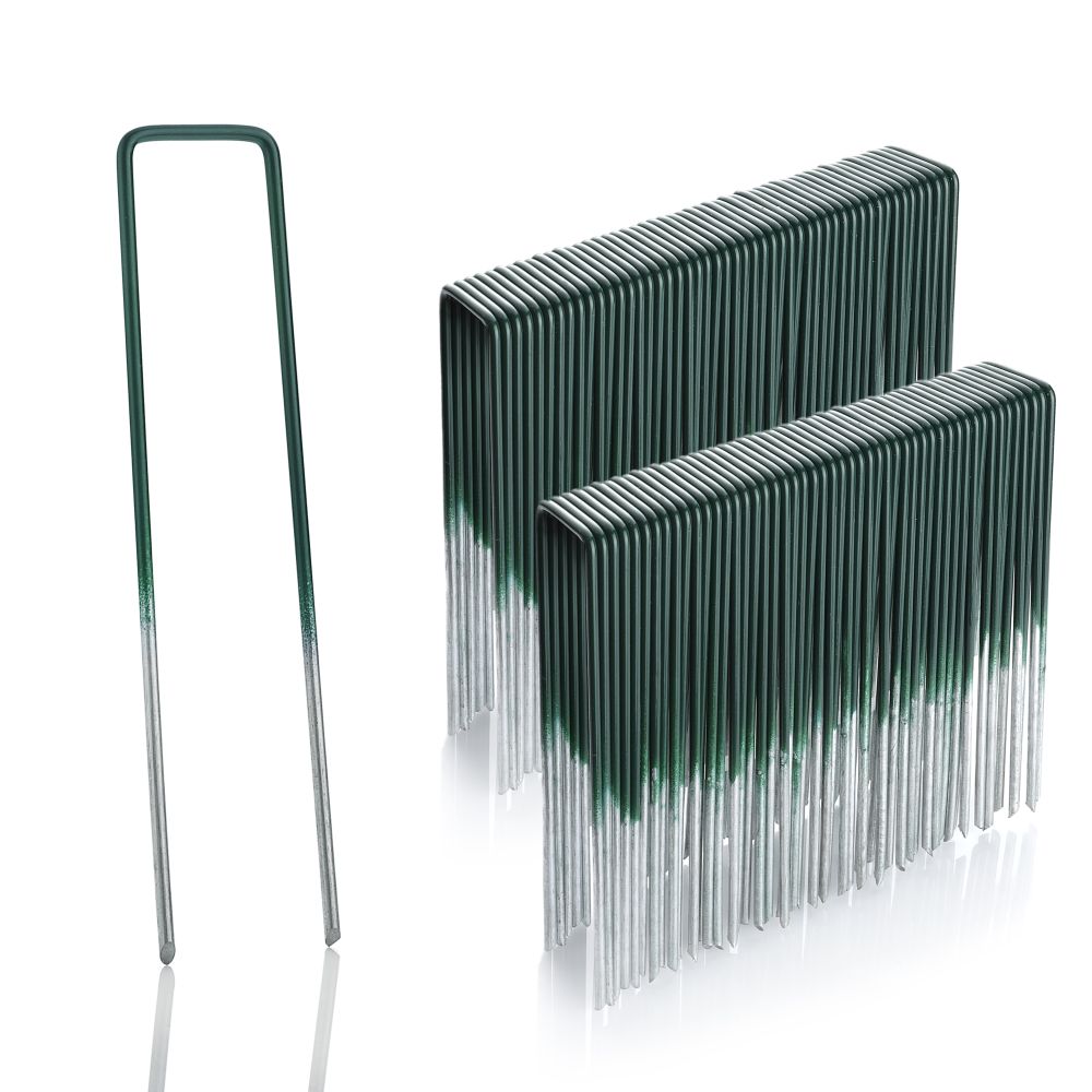 gardenmate-erdanker-verzinkt-halb-gr-n-150-mm-2-9-mm-stark-flacher-kopf-getarnte image 8
