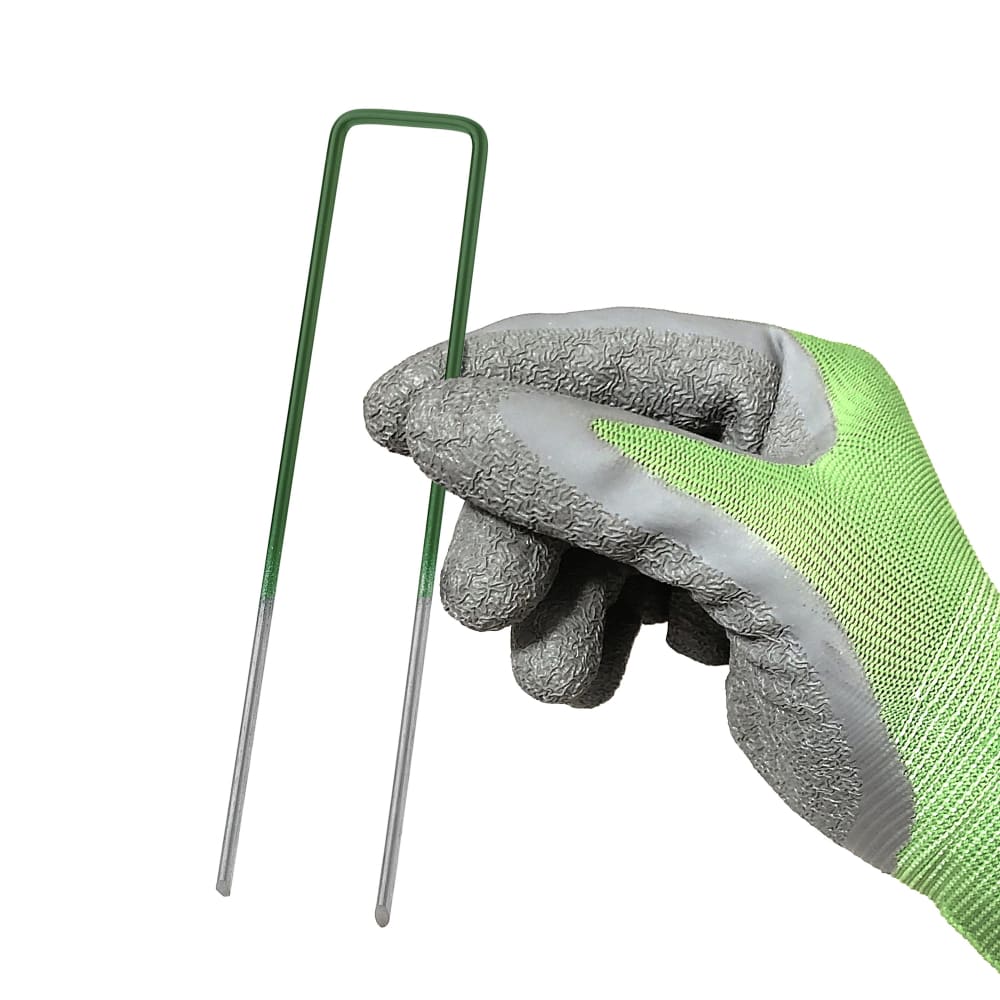 gardenmate-erdanker-verzinkt-halb-gr-n-150-mm-2-9-mm-stark-flacher-kopf-getarnte image 2